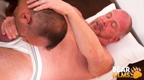 Sexy buddy Russ Rodgers and sexy buddy Phil Daniels sucking and fucking each other