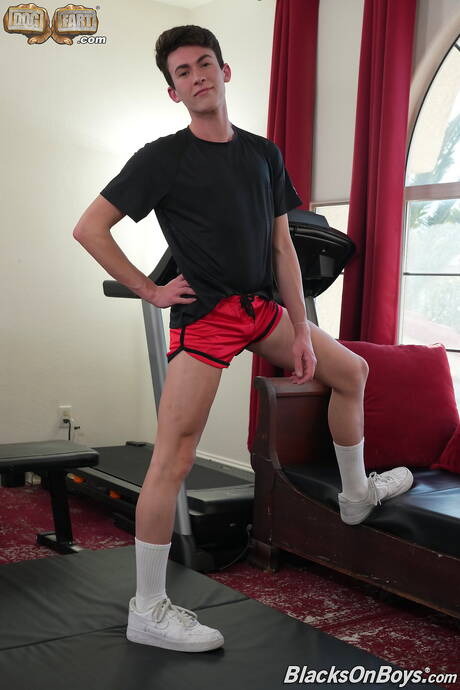 American young dude Tristan West and hunky guy Andre Stone fuck interracial ass after sucking cock