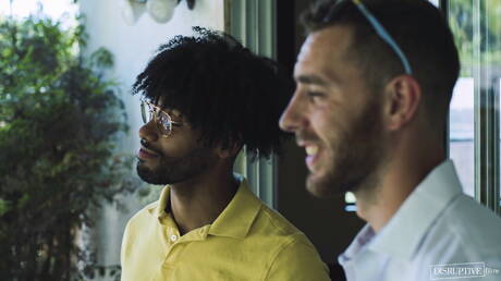 Nice american boys stud Carter Woods and muscular Tony Genius have a hot interracial sex