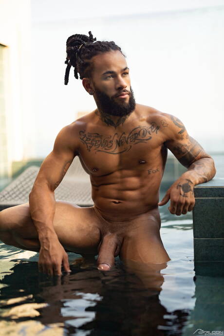 Raging Stallion: Horny boys Andy Rodrigues, Roxas Caelum and Yan in hard threesome sex at pool