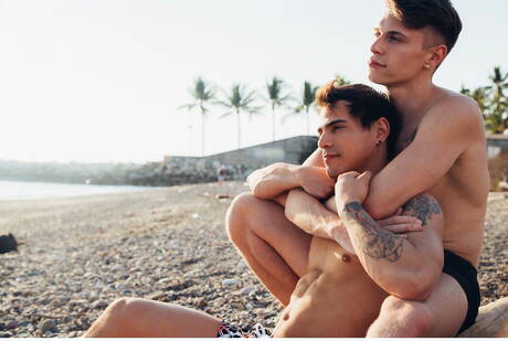 Young and Mature Allen King,Cory Kane,Francois Sagat,Jacen Zhu,Levi Karter,Sean Ford,Taylor Reign and Troy Accola having fun near the beach and getting pleasure in bungalow