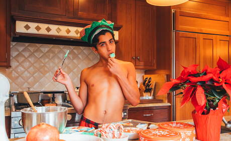 Cocky Boys: Hot americans, strongman Austin Wolf and twink Gabe Bradshaw in hot ass fuck action in kitchen