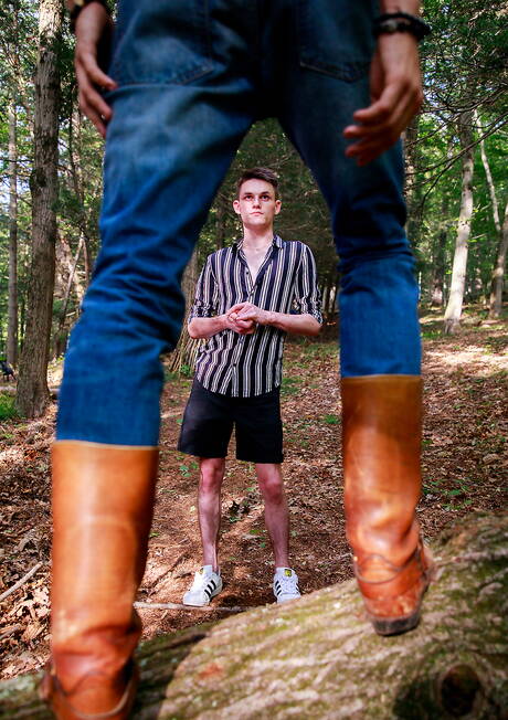 Cocky Boys: American young boy Avery Jones and canadian hot twink Leo Louis fuck ass after blowjob outdoor