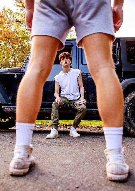 Cocky Boys: Hot american dudes muscular Daniel Evans and pretty boy Tannor Reed have a good anal sex outdoor