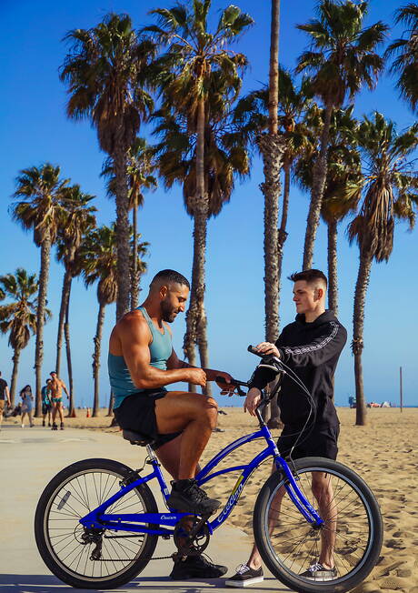 American stars pretty boy Avery Jones and mature bear Sharok love each other outdoor