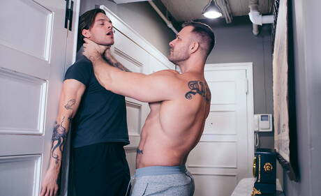 Sexy americans, well-built Austin Wolf and beautiful boy Tayte Hanson fuck ass after sucking dick