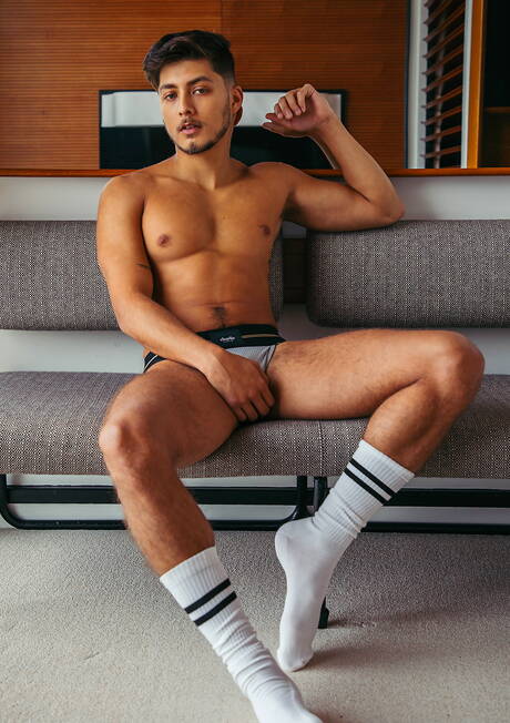 Hot american guys young Angel Rivera and bear Sharok make a love