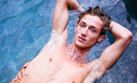 Hot american boys pretty boy Angel Rivera and young boy Dallas Preston have anal sex at the pool