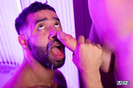 Canadian muscular Malik Delgaty and venezuelan hairy stud Mateo Zagal fuck ass after sucking