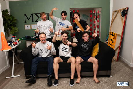 Nasty guys Ashton Summers, Kyle and Cristiano drilling an ass