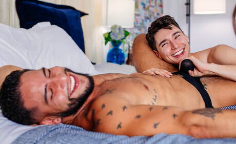 Nice american buddies muscular Brock Banks and young boy Leo Grand in hot ass fuck action outdoor