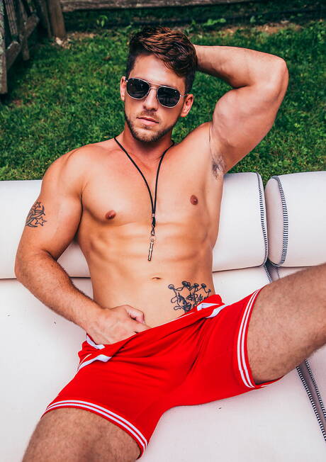 Nasty guys Dallas Preston, Drew Dixon and Roman Todd drilling an ass outside