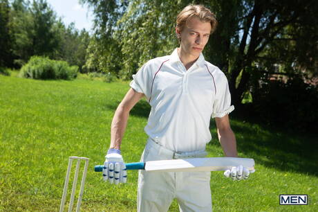 Canadian beautiful boy Leo Louis and american pretty boy Sam Ledger love each other outdoor