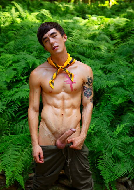 Hot american boys pretty boy Cody Seiya and young Dane Jaxson in hot homosexual action outside