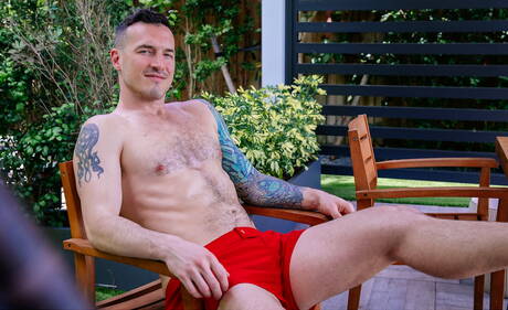 Cocky Boys: Nice american guys strong bull Derek Kage and hot twink Lane Colten fuck ass after blowjob at the pool