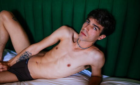 Pretty american guys young Jacob Acosta and young dude Theo Brady sucking and screwing each other