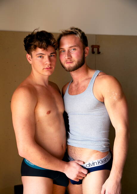Nice american boys superstud Daniel Evans and tough guy Oliver Marks in hot homosexual action