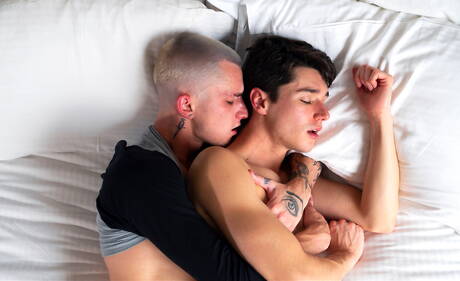 Hot american dudes young Leo Grand and young Theo Brady in hard anal sex