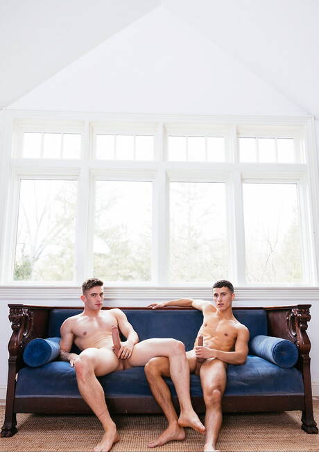 Well-built Seth Cain and american muscular Trevor Brooks make a love