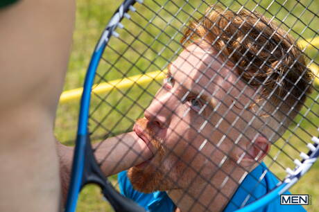 Canadian bodybuilder Malik Delgaty and american strong bull Tim James fuck ass after sucking dick outdoor