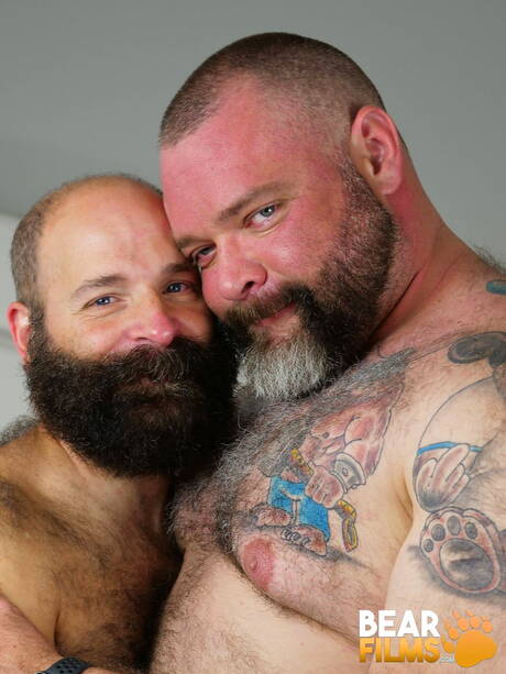 American gay bear Kurt Jacobs and  Machael Johnson in hot ass fuck action