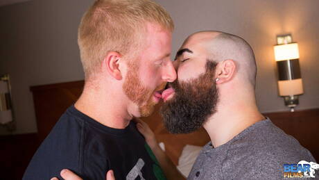 Attractive dude Jake O Connor and sensual buddy Jean Paul drilling an ass