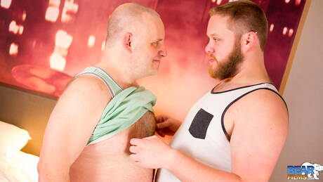 Gorgeous guy Matty Bear and attractive boy Michael Baron have a hot couple sex