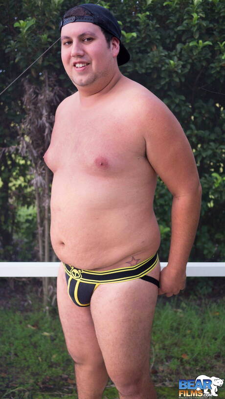 Sexy Caleb Delano undressing and showing hot ass outside