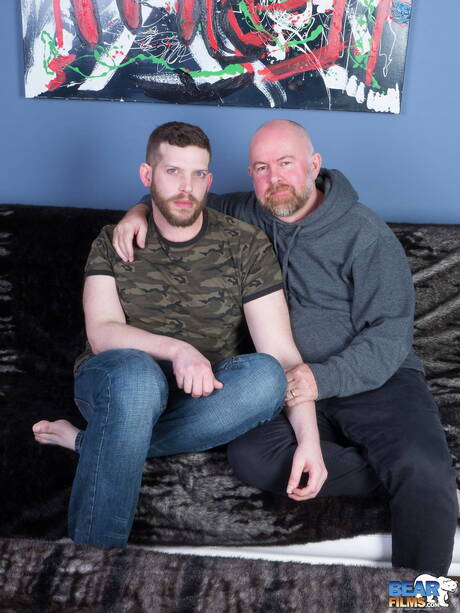 Scott Matthews and american mature bear Guy English fuck after blowjob