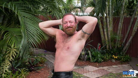 American bear Dalton Hawg shows a beautiful body outside