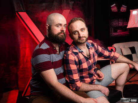 Two american guys mature bear Dax Librastic and otter Harper Davis banged each other