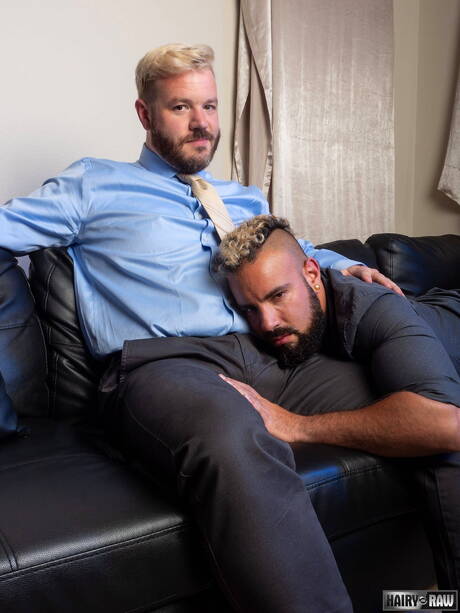 American pornstars hairy bear John Thomas and hot bear Luis Vega have anal sex