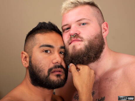 Two american guys strong bull Lion Reed and hairy stud Avi Strider banged each other