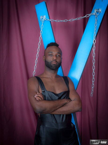 Black otter Donte Oxun posing naked