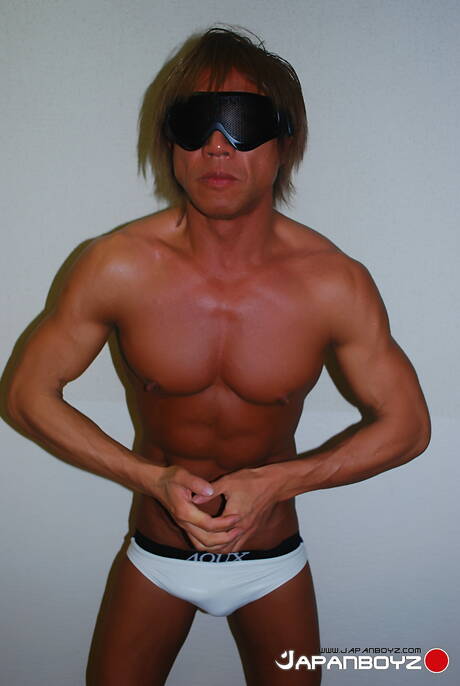 Asian tough guy Ko Muscle Japan teasing his cock