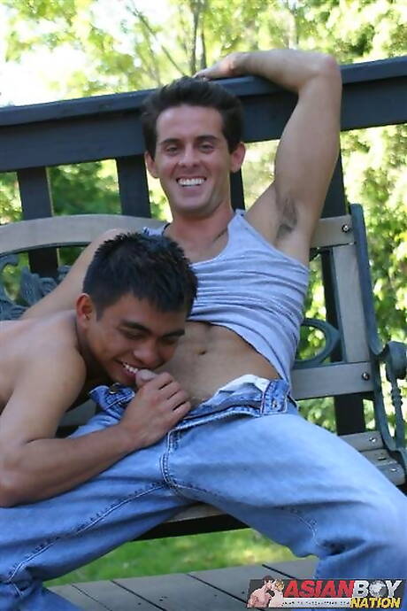 El guapo Jimmy Mcintyer y el cachondo Ken Tanaka tienen sexo anal duro al aire libre