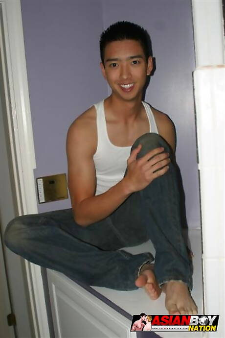 Asian young boy Trevor Tripp masturbating