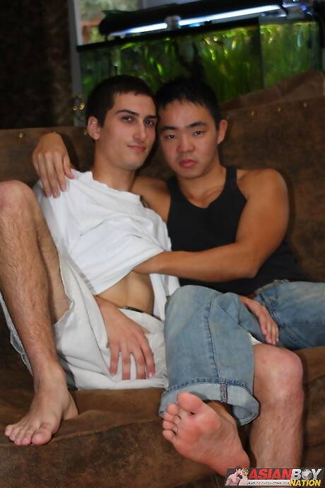 Muskelprotz Jake Imura und Muskelprotz Brandon Norris ficken Arsch, nachdem sie Schwänze gelutscht haben