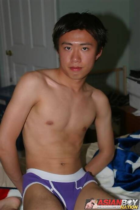 Asian young David Chan posing naked