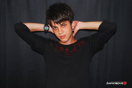 Asian beautiful boy Shosei shows a beautiful body