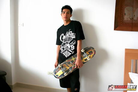 Asian strongman Rock Keng teasing his dick