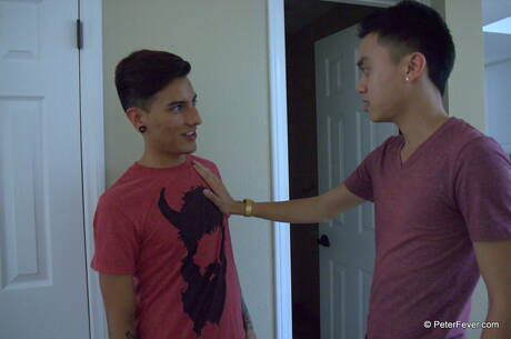 Oriental young dude Tex fuck after blowjob