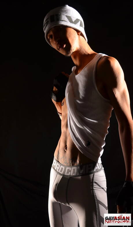 American beautiful boy Rave Hardick shows a beautiful body