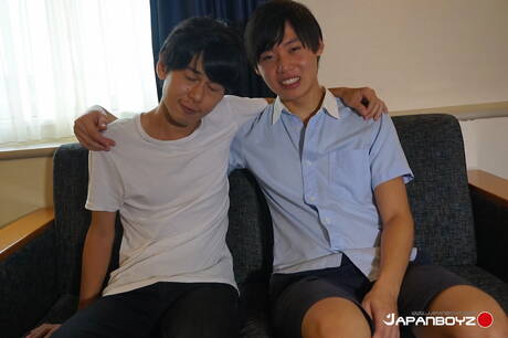 Asian young dude Fuji and asian twink Takumi have a hot couple scene