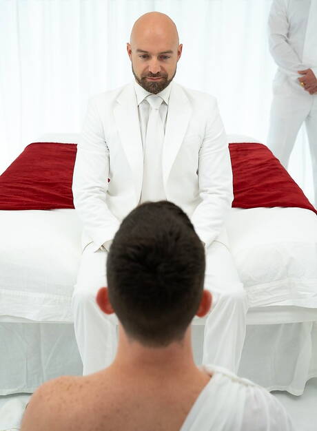 Horny guys Adam Snow, Chase Tyler and Kristopher Weston in hot 3some ass fuck action