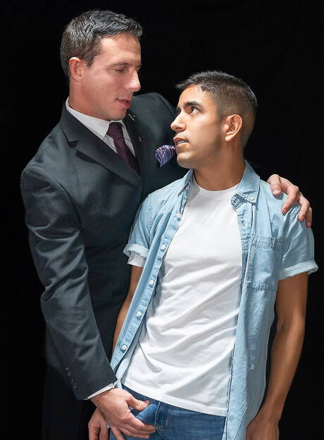 Latin young Milo Miles and american superstud Reese Rideout in hot ass bang