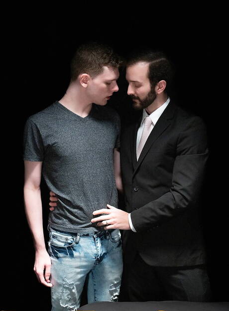 Boy For Sale: Two american boys mature bear Cain Marko and young dude Ethan Tate have a hot couple sex