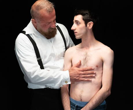 German hairy bear Felix Kamp and  Jaden Dreams do a handjob