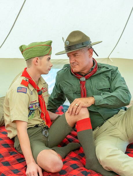 Scout Boys: American hot bear Dillon Stone and  Maxwell Dawson have a hot sex