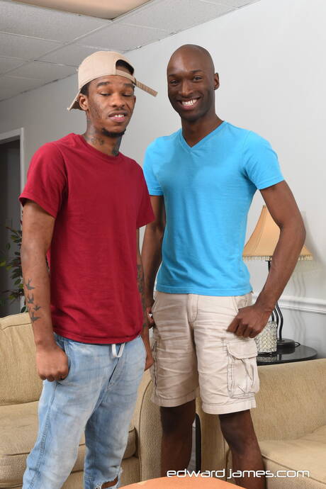 Edward James: Black husky guy Blaine Porter and beefcake Per Fection in hot ass fuck action
